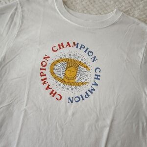 Womens Champion White Graphic T-Shirt